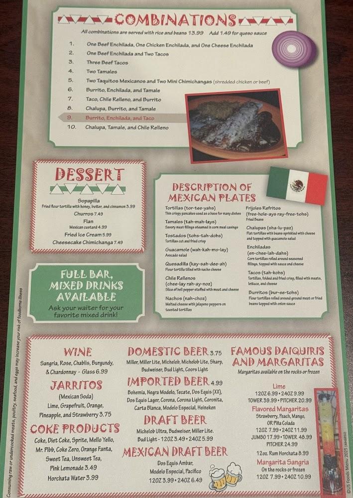 Arandas Mexican Restaurant Menu image 2